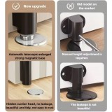 2er Set Magnetische T&uuml;rstopper ohne Bohren, klebende Sto&szlig;fest Schutzvorrichtung - Weiss