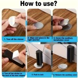 2er Set Magnetische T&uuml;rstopper ohne Bohren, klebende Sto&szlig;fest Schutzvorrichtung - Weiss