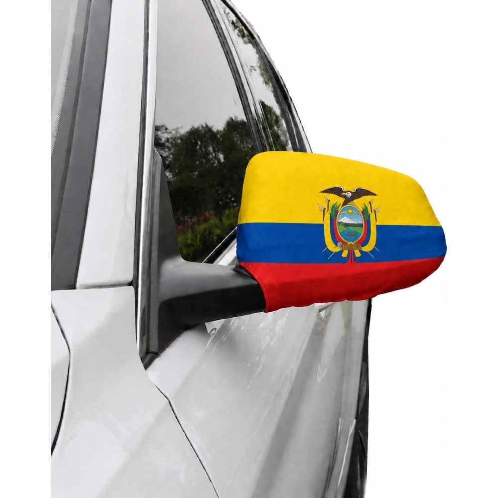 2er Set Aussenspiegelabdeckungen Auto Ecuador Flagge