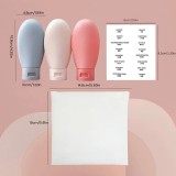 3er Set wiederverwendbare Silikon-Reiseflaschen f&uuml;r Kosmetik und Pflege (60 ml) - Fluggeeignet - Multicolore