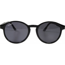 Lunettes de soleil noires rondes UV400 PhoneLook ultra légères, style moderne + pochette de transport - Noir