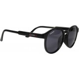 Lunettes de soleil noires rondes UV400 PhoneLook ultra légères, style moderne + pochette de transport - Noir