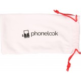 Lunettes de soleil noires rondes UV400 PhoneLook ultra légères, style moderne + pochette de transport - Noir