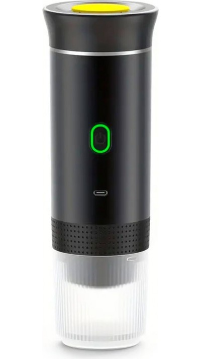Machine à expresso (capsules) portable électrique rechargeable USB-C avec batterie 7500mA pour voyages - Noir