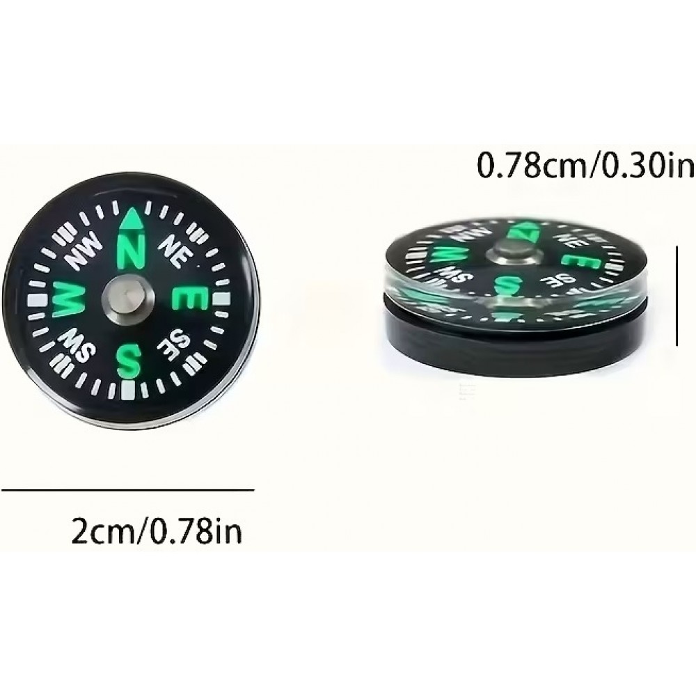 Mini boussole de poche portable &agrave; huile l&eacute;g&egrave;re pr&eacute;cise et id&eacute;ale pour activit&eacute;s en plein air - Noir