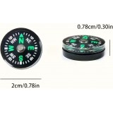 Mini boussole de poche portable &agrave; huile l&eacute;g&egrave;re pr&eacute;cise et id&eacute;ale pour activit&eacute;s en plein air - Noir