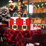 Mini Geschenkt&uuml;te Papier Weihnachtsmann mit Griff festliche Verpackung f&uuml;r Weihnachten und kleine Geschenke (22cmx8cmx16cm) - Rot
