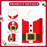 Mini Geschenkt&uuml;te Papier Weihnachtsmann mit Griff festliche Verpackung f&uuml;r Weihnachten und kleine Geschenke (22cmx8cmx16cm) - Rot