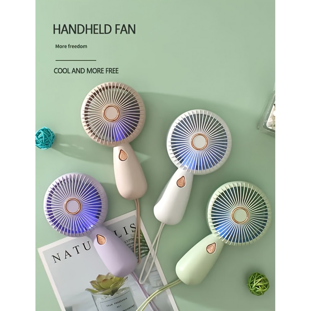 Mini ventilateur personnel rechargeable compact portable pour voyages intérieur extérieur - Violet