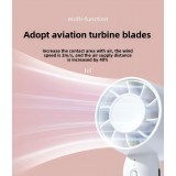 Mini ventilateur portable USB rechargeable 3 vitesses avec support socle - Rose