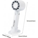 Mini ventilateur portable USB rechargeable 3 vitesses avec support socle - Rose