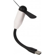 Mini ventilateur USB-A pour ordinateur portable / laptop / tablette en silicone flexible - Blanc