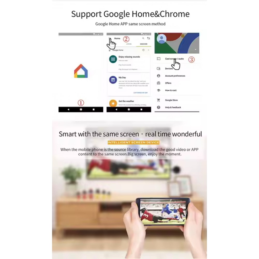 MiraScreen G7M HDMI Streaming Multimedia Gateway Drahtlos f&uuml;r iOS und Android (DLNA / Miracast / AirPlay) 2.4GHz/5GHz - Schwarz