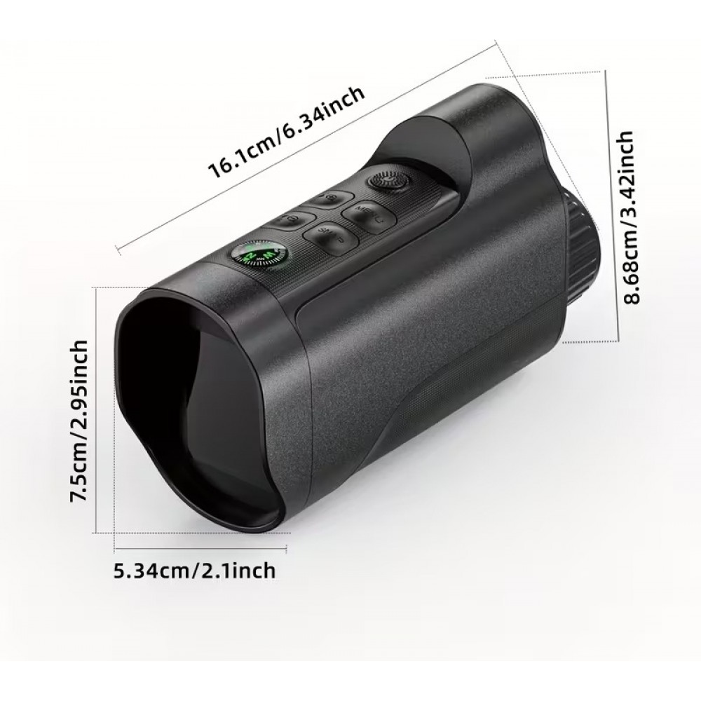 Monoculaire zoom 10x &eacute;cran HD vision nocturne 800m HD infrarouge 5W starlight photo/vid&eacute;o et rechargeable USB - Noir