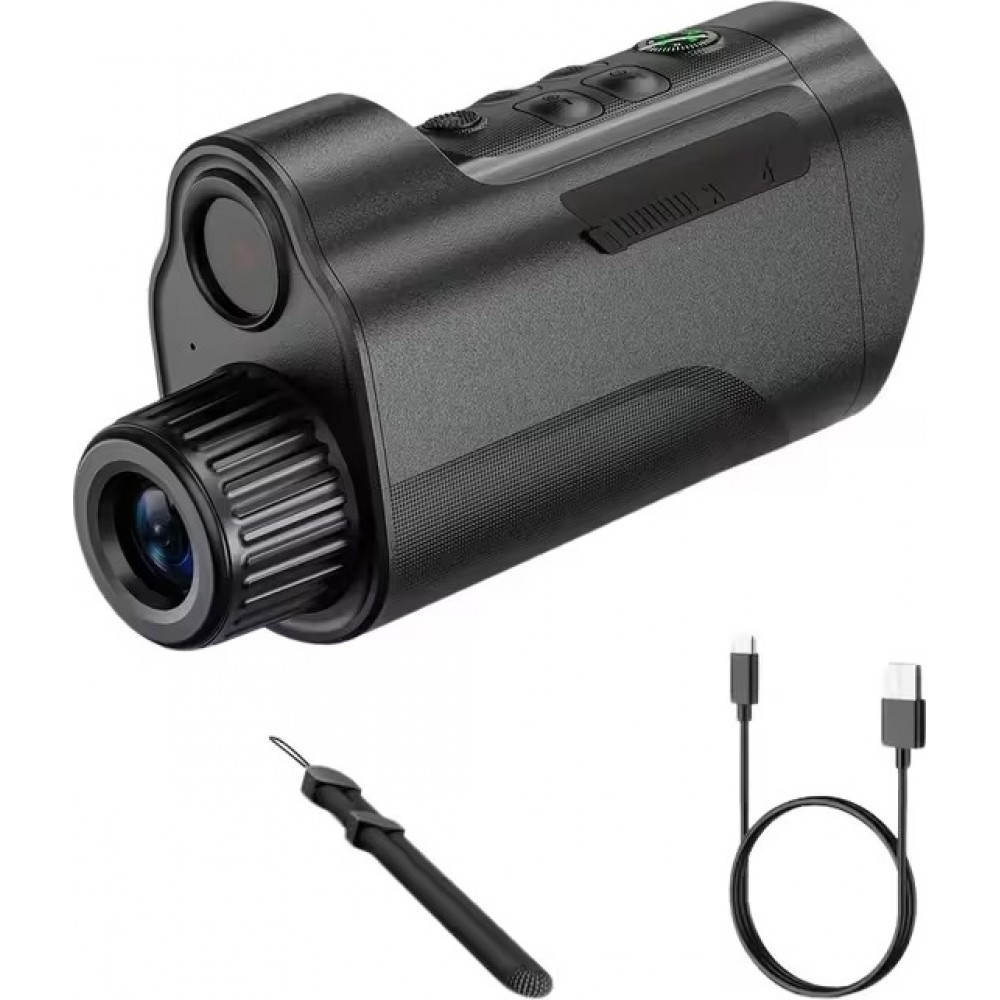 Monoculaire zoom 10x &eacute;cran HD vision nocturne 800m HD infrarouge 5W starlight photo/vid&eacute;o et rechargeable USB - Noir