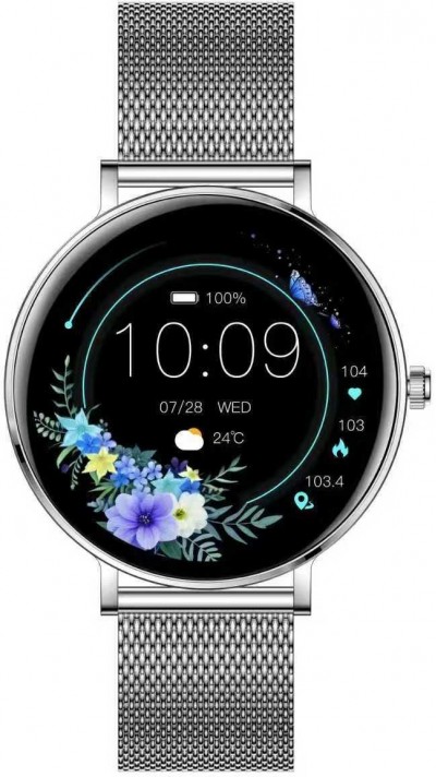 Unisex Smartwatch I232 mit 1,32" Zoll AMOLED-HD-Display Schlaf- und Aktivit&auml;tstracking wasserdicht nach IP68 - Silber
