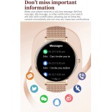 Montre connect&eacute;e unisexe I232 avec &eacute;cran AMOLED HD 1,32" suivi du sommeil et de l'activit&eacute; &eacute;tanche IP68 - Or