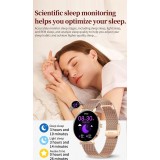 Montre connect&eacute;e unisexe I232 avec &eacute;cran AMOLED HD 1,32" suivi du sommeil et de l'activit&eacute; &eacute;tanche IP68 - Or