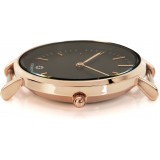 Edelwatch Uhr 32 mm (Ladies) Gold Zifferblatt Schwarz (Batterie nicht enthalten) - Schwarz Armband