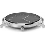 Edelwatch Uhr 41 mm (Men) Silver Zifferblatt Schwarz (Batterie nicht enthalten) - Schwarz Armband