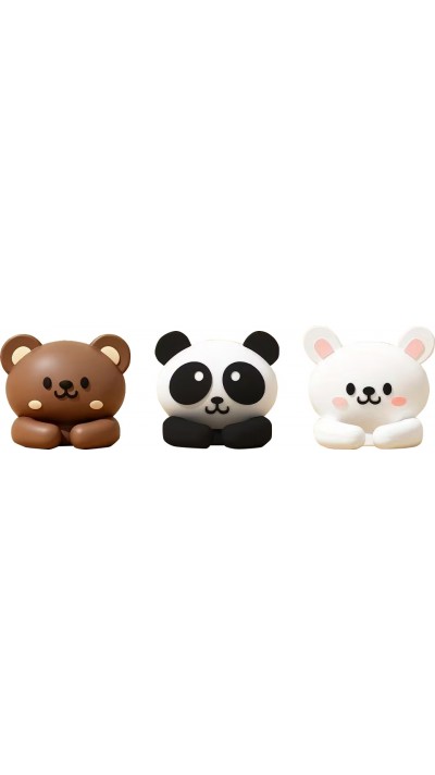 Organisateur de c&acirc;bles mignon pour bureau organiseur multifonction avec crochet et pince auto-adh&eacute;sif (pack 3) - Multicolore