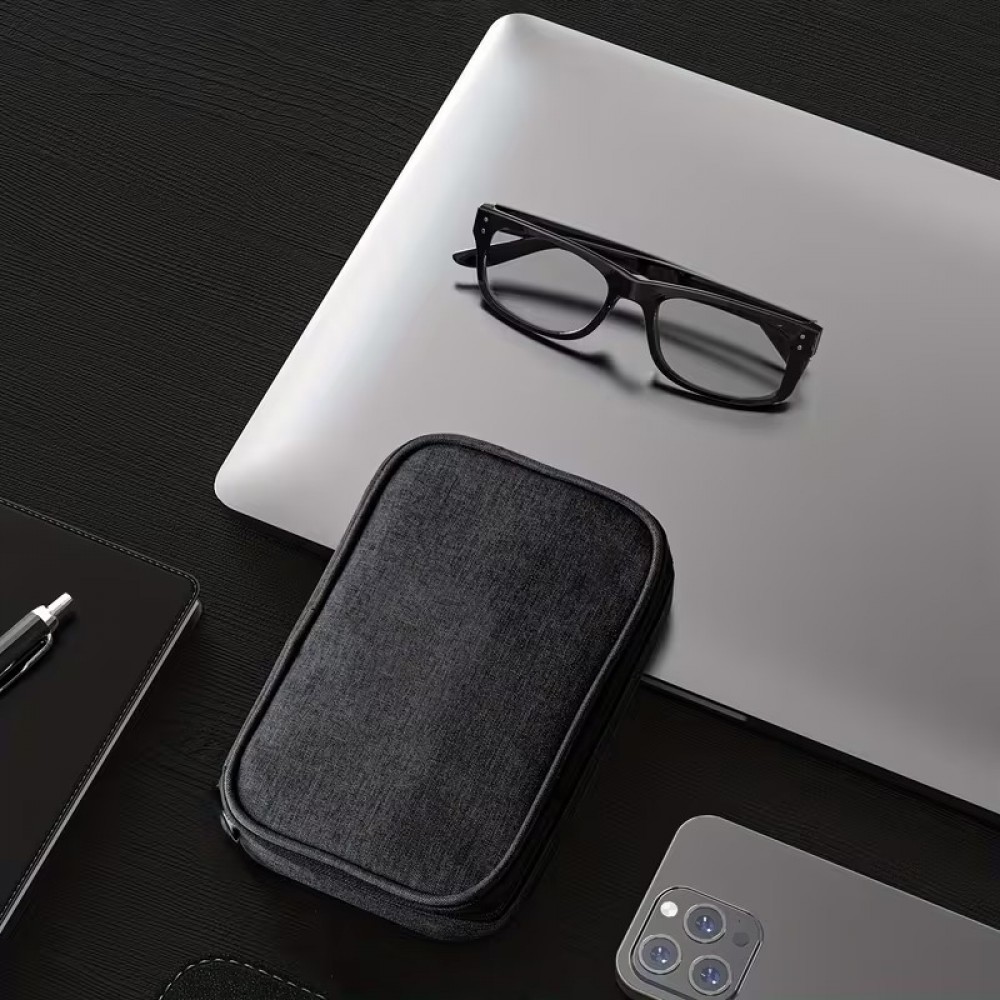 Organisateur de pilules pour voyage 7 jours et 4 prises par jour boîte portable avec sac élégant - Noir