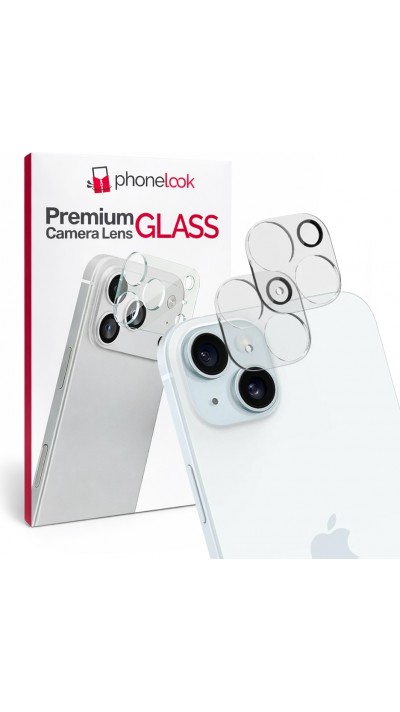 Pack de 2 vitres de protection caméra - Transparent - iPhone 15