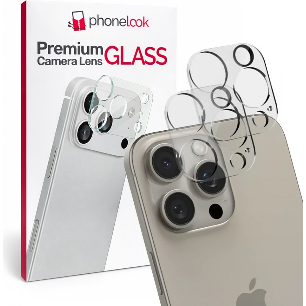Pack de 2 vitres de protection caméra - Transparent - iPhone 15 Pro