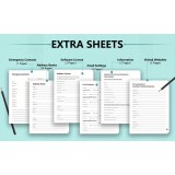 Password Book - Carnet de mots de passe avec onglets alphabétiques pour seniors organiseur de connexion internet format poche - Violet