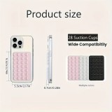 Patch en silicone support universel double côté à ventouse pour téléphone forte adhérence - Rose
