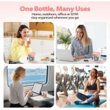 XL Tablettenbox 7 Tage Vitamin Organizer mit grossen F&auml;chern & leichter Entnahme - Schwarz