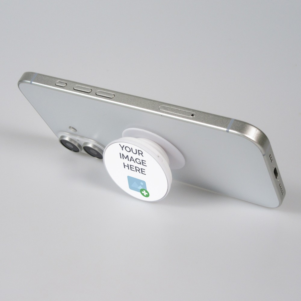 Pop Socket personnalisé blanc - Support de doigt interchangeable pour Smartphone / Tablettes - Custom