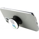 Pop Socket personnalisé noir - Support de doigt interchangeable pour Smartphone / Tablettes - Custom