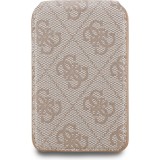 Porte-cartes Guess 4G en m&eacute;tal support MagSafe fonction stand avec miroir - Rose