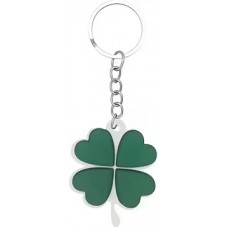 Porte-clés trèfle à quatre feuilles porte-bonheur charm Saint-Patrick - Vert