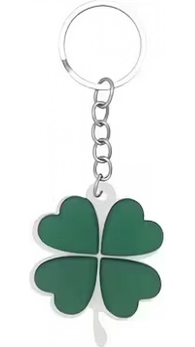 Porte-clés trèfle à quatre feuilles porte-bonheur charm Saint-Patrick - Vert
