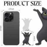 Porte-stylos en forme de chat organisateur de bureau original cadeau mignon pour fournitures scolaires et bureau - Noir