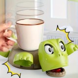 Lustiger Schildkr&ouml;ten-Untersetzer aus Kunststoff - Originelles Geschenk und witzige Deko - Gr&uuml;n