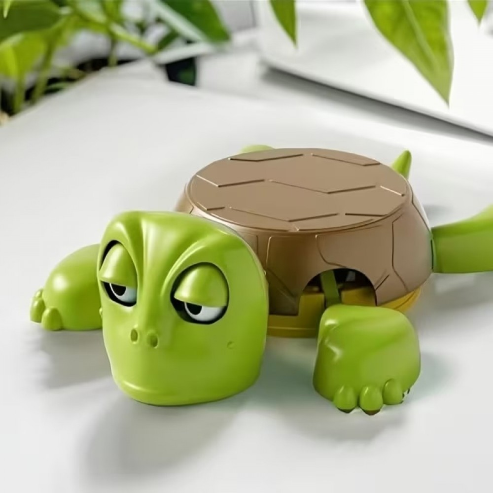 Lustiger Schildkr&ouml;ten-Untersetzer aus Kunststoff - Originelles Geschenk und witzige Deko - Gr&uuml;n