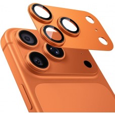 Protection caméra antichoc en verre trempé couverture intégrale ultra résistante - Orange - iPhone 17 Pro Max