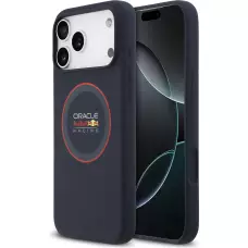 Coque iPhone 17 Pro Max - Red Bull Racing MagSafe en silicone avec anneau rouge - Bleu