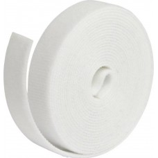 Rouleau de bande velcro adh&eacute;sive pour c&acirc;bles solution de rangement et organisation des fils &eacute;lectriques - Blanc