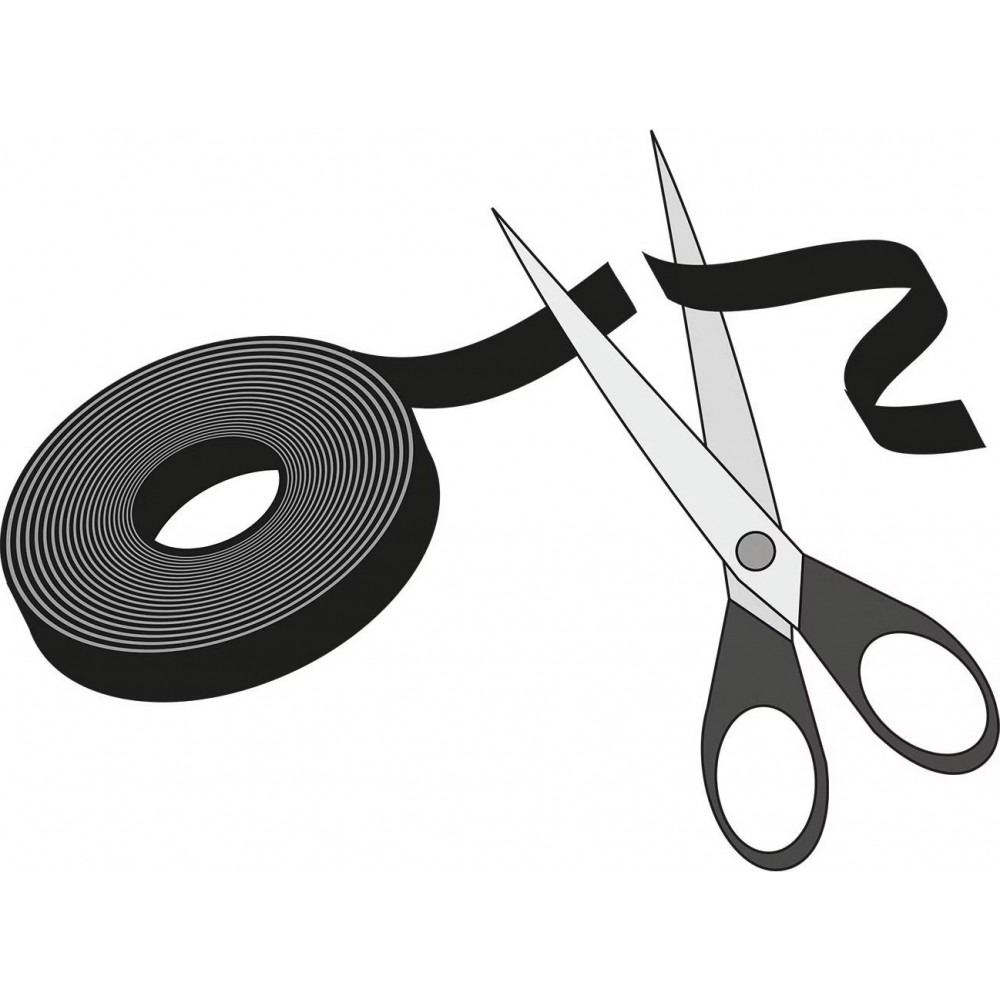 Rouleau de bande velcro adh&eacute;sive pour c&acirc;bles solution de rangement et organisation des fils &eacute;lectriques - Blanc