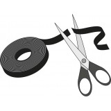 Rouleau de bande velcro adh&eacute;sive pour c&acirc;bles solution de rangement et organisation des fils &eacute;lectriques - Blanc