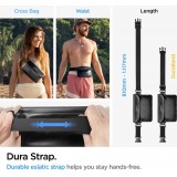 Sac pochette banane &eacute;tanche waterproof Spigen Aqua Shield A621 avec &eacute;tui flottant - Noir