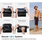 Sac pochette banane &eacute;tanche waterproof Spigen Aqua Shield A621 avec &eacute;tui flottant - Noir