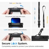 Sac pochette banane &eacute;tanche waterproof Spigen Aqua Shield A621 avec &eacute;tui flottant - Noir