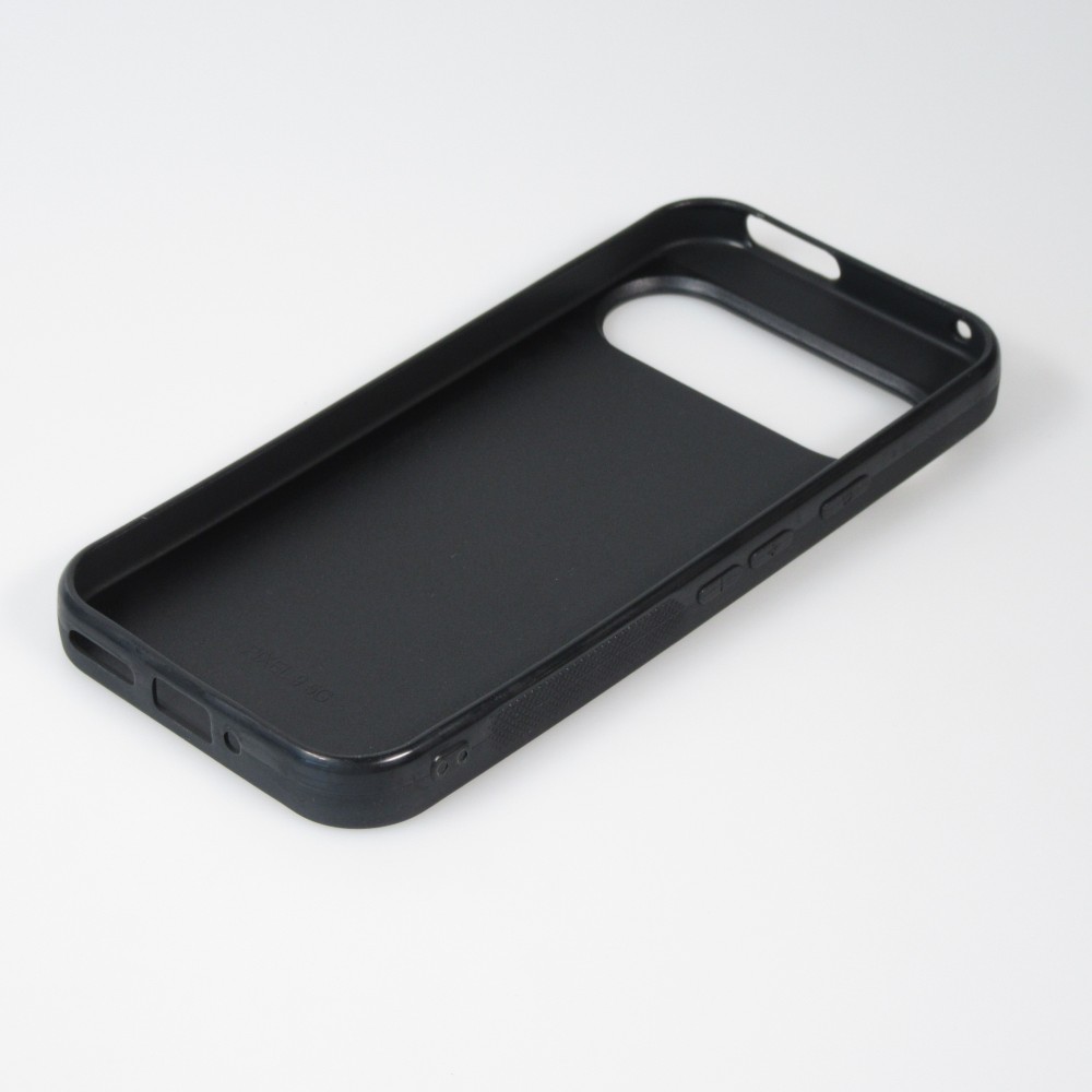 Google Pixel 9 / Pixel 9 Pro Case Hülle - Silikon schwarz Vintage Skiberg