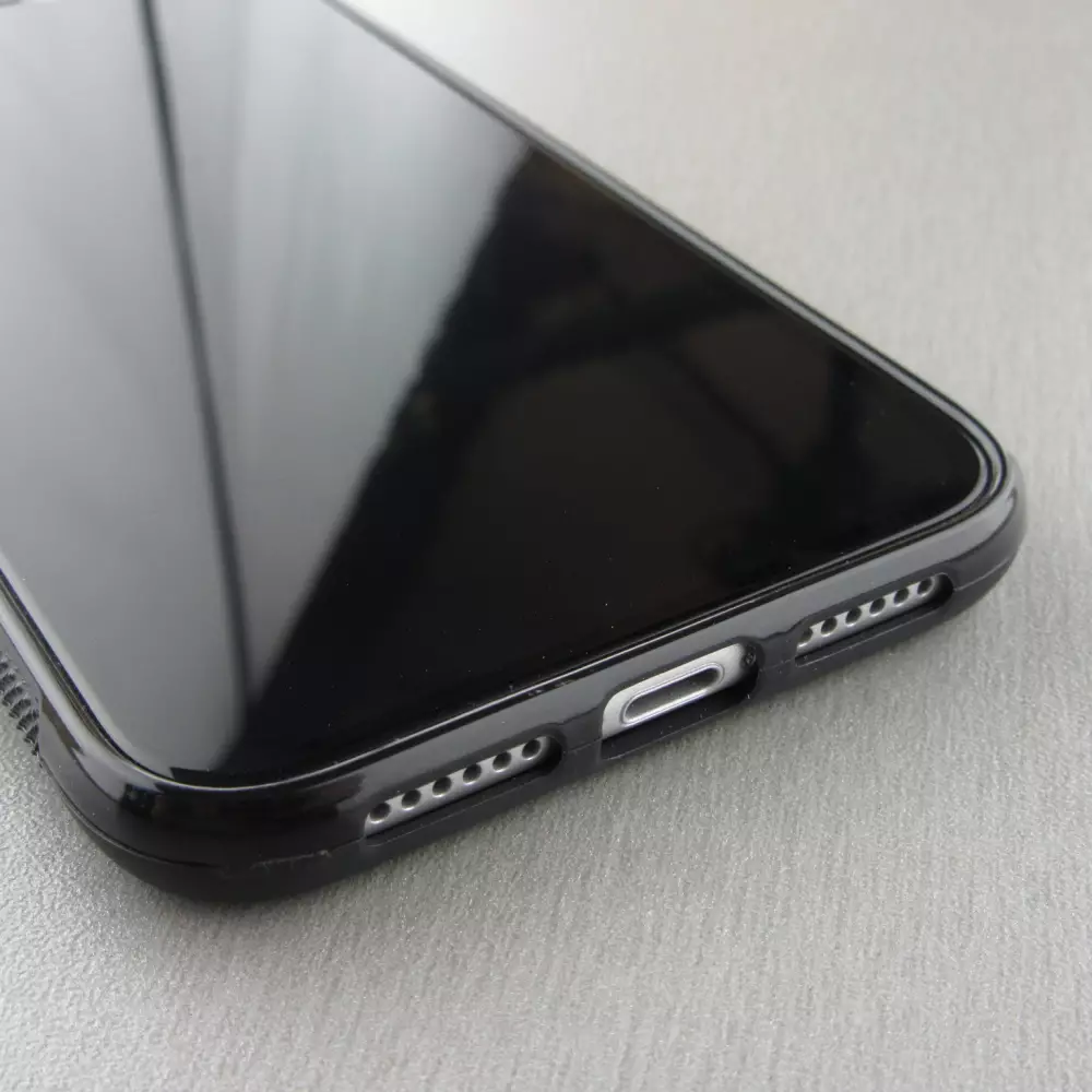 iPhone 11 Case Hülle - Silikon schwarz Kunstbild - Die Erschaffung Adams - Michelangelo