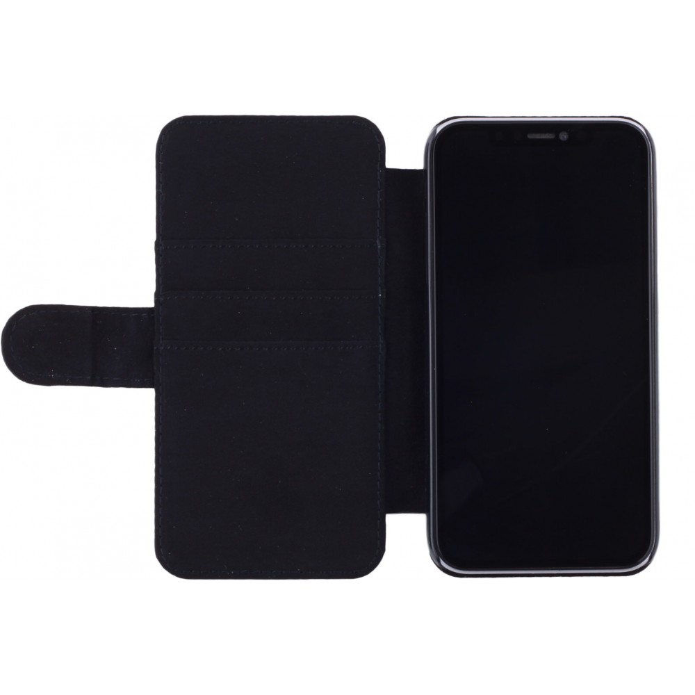 Coque iPhone 11 - Wallet noir Summer 2025 Pattern soleil